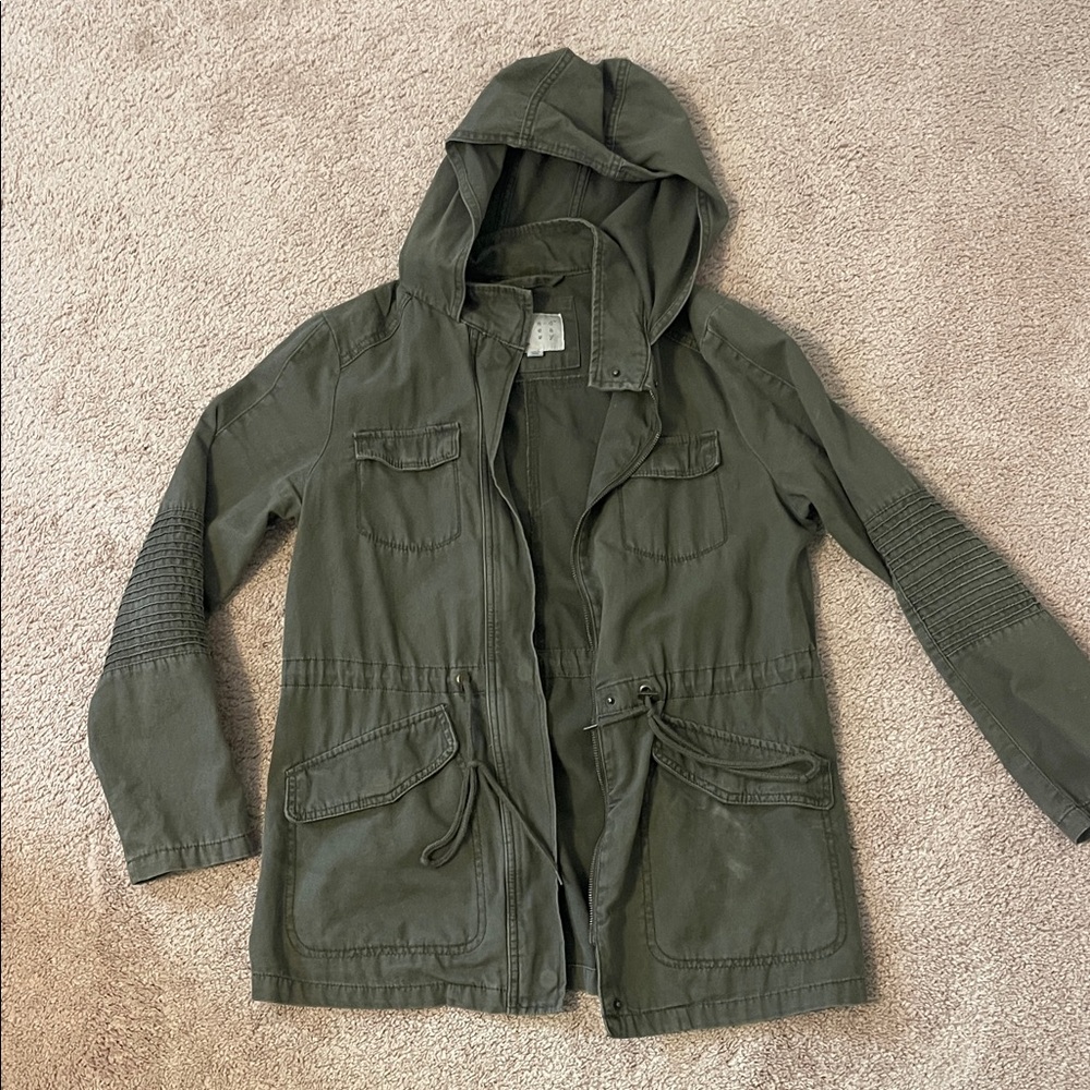 Olive Green army hooded Jacket